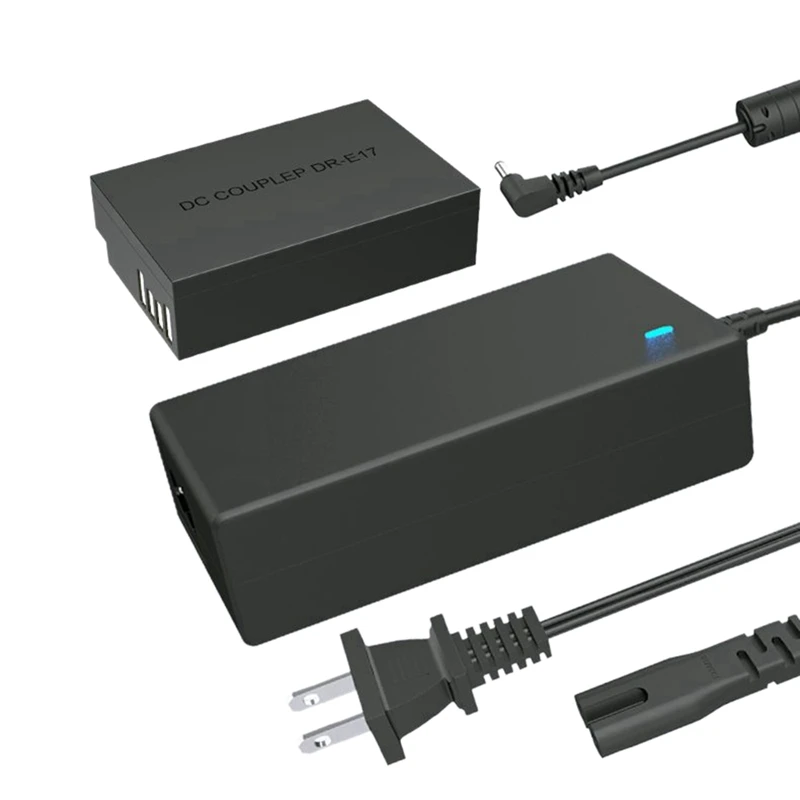 

DR-E17 DC Coupler Dummy Battery ACK-E17 AC Power Adapter Charger Kit for Canon EOS-M3 M5 M6 Digital Cameras(US Plug)