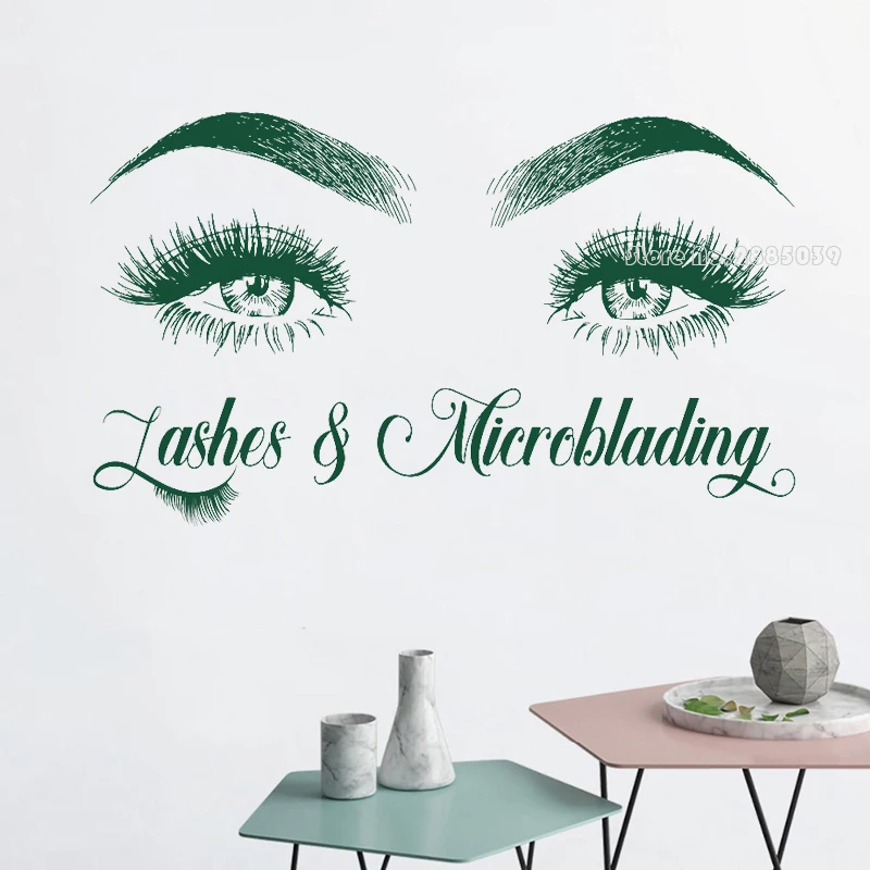 Ресницы &amp мануального татуажа бровей ресниц Виниловые Настенные оконные