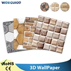 3D настенные Стикеры с мраморным рисунком кирпича, водонепроницаемые самоклеящиеся декоративные фоны сделай сам для детской комнаты, гостиной, обои, наклейки