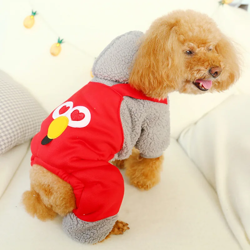 Милая теплая толстовка с капюшоном PETCIRCLE Одежда для питомцев ремнем собак