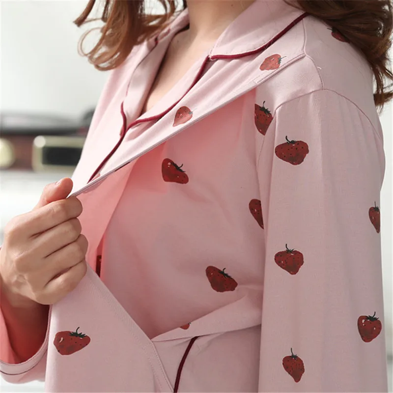 Пижамный комплект для беременных семейная одежда грудного вскармливания ночная