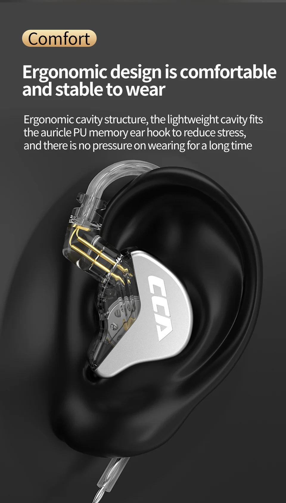 CCA CRA Висячие Наушники в ухе Проводные HiFi Мониторные наушники с отменой шума Спортивные игровые наушники-вкладыши для ушей КЗ ZEX Pro NRA CA4 включить.