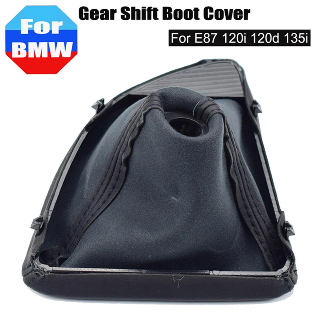 

For BMW E30 E36 E39 E46 E60 E81 E82 E87 E88 E90 E91 E92 E93 Car Gear Shift Stick Manual Shift Boot Black Leather Boot Cover