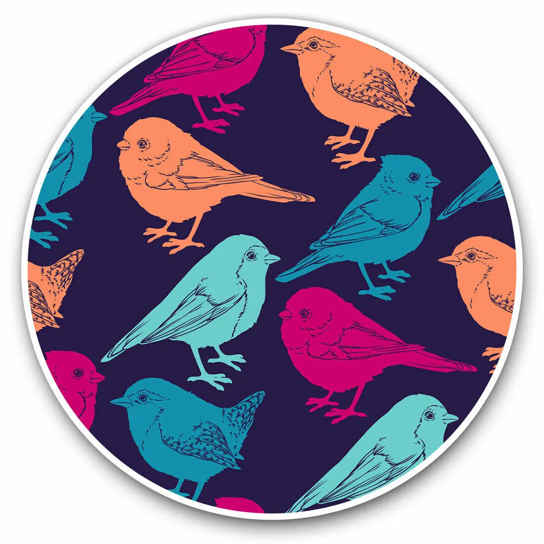 

S61776 # Colourful Pretty Birds Animals Self-adhesive Decal Car Sticker Waterproof Auto Decors on Bumper Rear Window Laptop