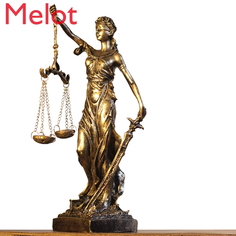

Greek Goddess Justice Fairness Retro Home Decorations Office Table Arrangements European Creative Living Room Resin Crafts