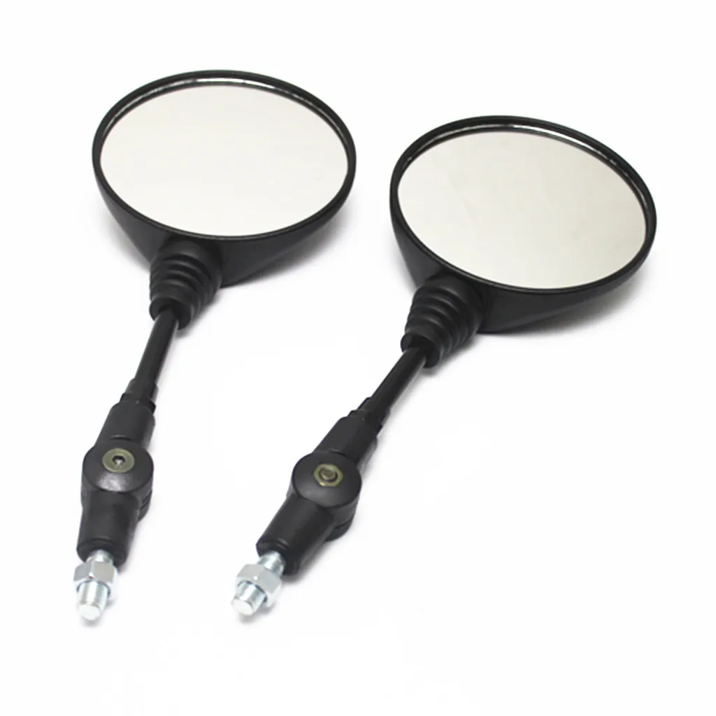 

1pair Kawasaki motorcycle modified rearview mirror 10mm Universal Rear View Mirror Motorcycle 650 anti-drop folding round mirro