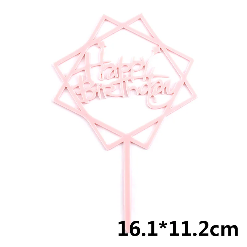 pink 4 Cakelove Белые Крылья Ангела торт комплект экстракласса счастливое украшение для торта ко дню рождения розовый Фламинго верхушка для торта украшения детский душ - Цвет: pink 4