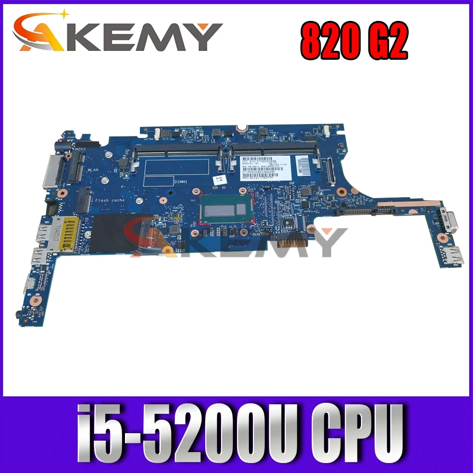

781855-001 Genuine Working Laptop Motherboard 6050A2635701-MB-A02 w/ i5-5200U CPU for HP EliteBook 820 G2