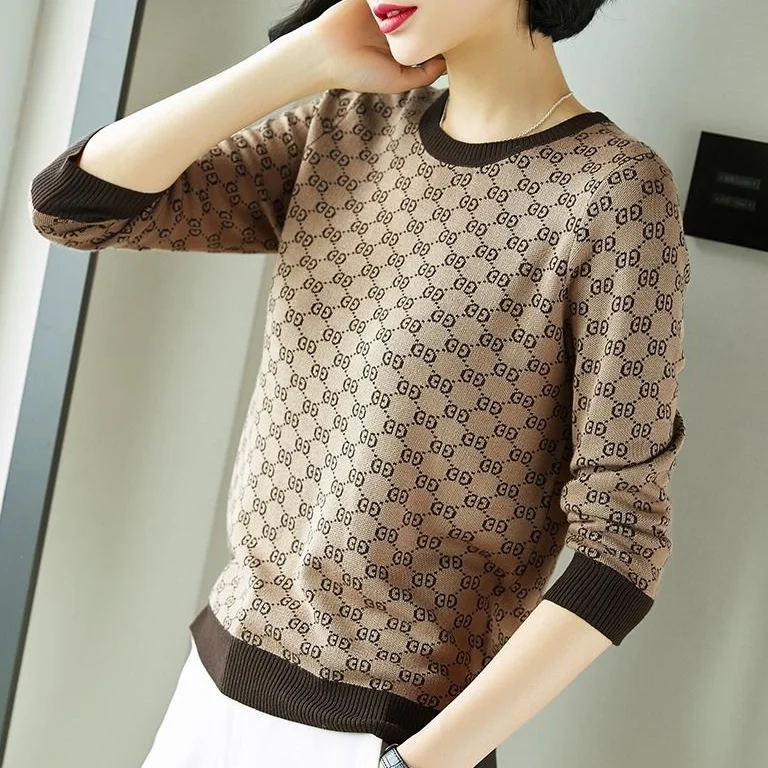 

Spring and Autumn Long Sleeve Knitted Backing Shirt Wool Fashion Leisure Interior Loose Jacket Women 2021 New