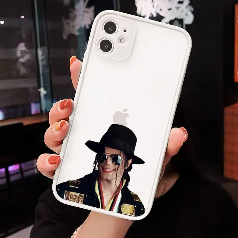

Michael Jackson America singer dancer Phone Cases matte transparent For iphone 7 8 11 12 plus mini x xs xr pro max cover