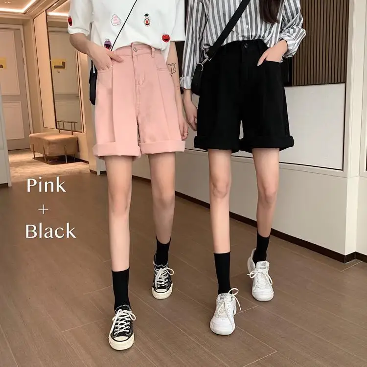 Женские плиссированные брюки до колена однотонные с высокой талией и карманами