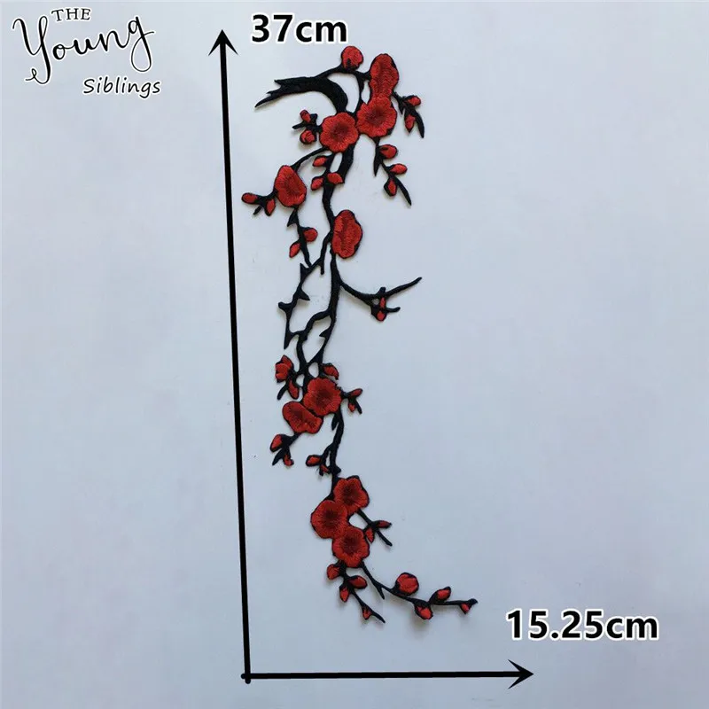 Дамская поддельная вышивка воротника красная Аппликация ткань шитье кружево