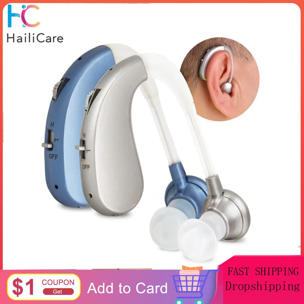 Hearing Aid Mini Digital Ear Hear Aids Sound Adjustable Amplifiers Rechargeable Wireless for Elderly Moderate to Severe | Красота и