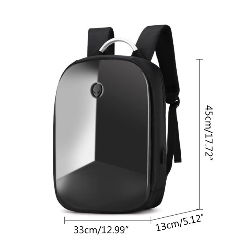 

Waterproof Wear-resistant PVC Men Backpack with Usb Charing Port Creative Password Lock Laptop Bag Fashion Schoolbag