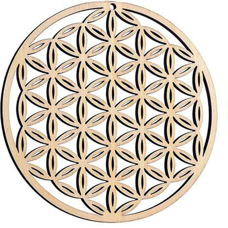 Подставка под чашку/украшение с цветком жизни деревянный настенный Декор