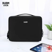 BUBM Double-Layer Travel Cable Storage Bag Electronics Organizer Bag For IPad Mobile Phone Charger USB Cable Power Bank Packet