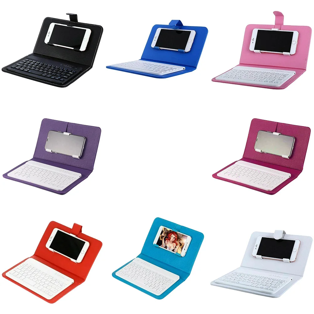 

Mini Portable Wireless Bluetooth Keyboard with Leather Case for Smartphone DJA99