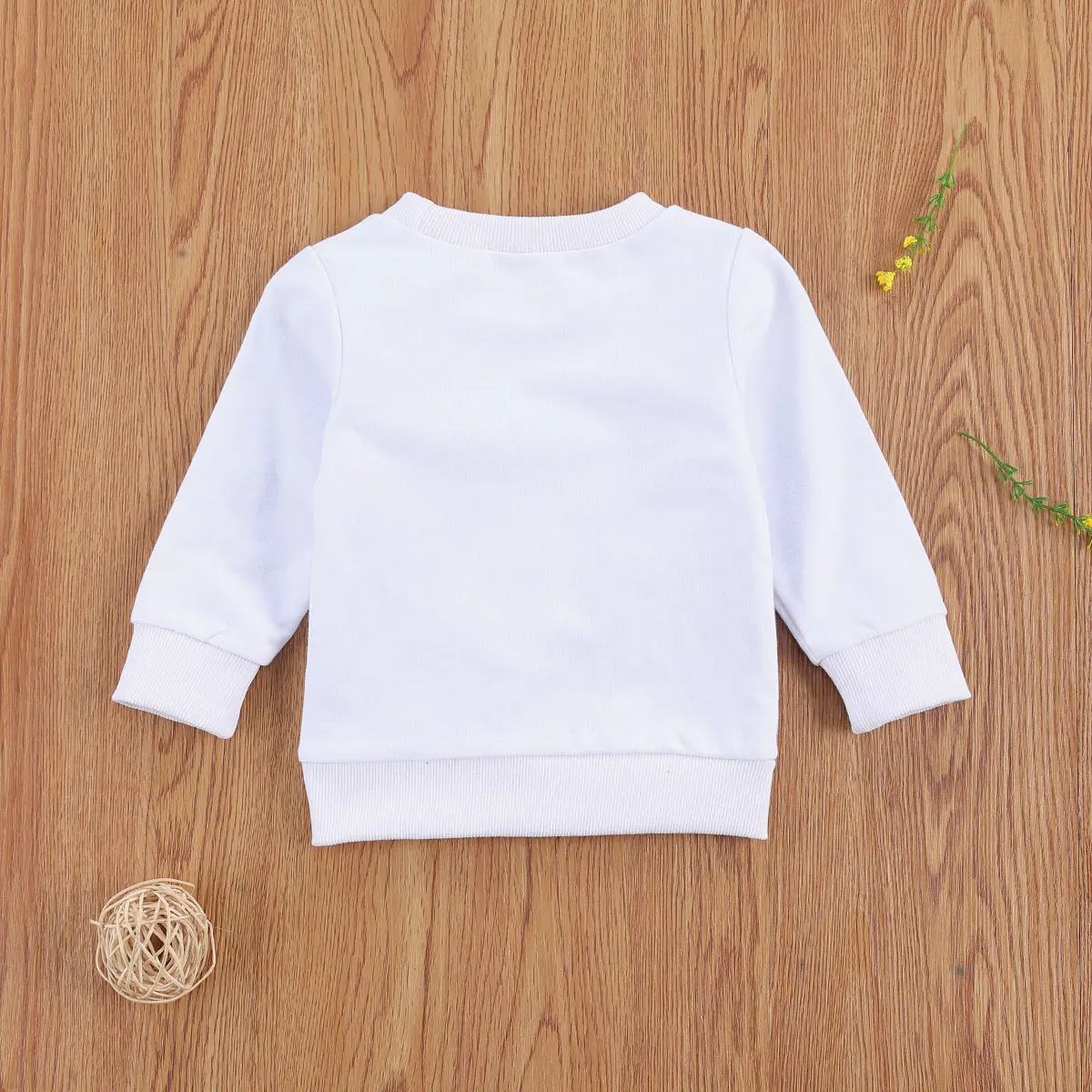 Пуловер с длинным рукавом и круглым вырезом для девочек 0-3 лет