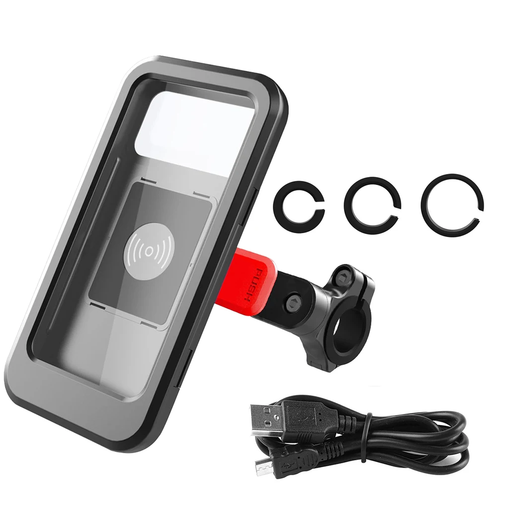 

Bike Handlebar Mobile Phone Holder Electric Bicycle Waterproof Bracket Motorbike Fast Wireless Charging Stand Cycling Accessory