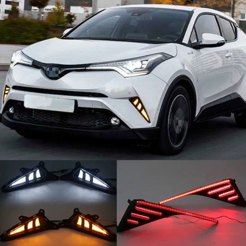 1 комплект светодиодный дневные ходовые огни для Toyota C-HR ЧР 2016 2017 2018 2019 светильник