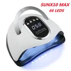 280W Лампа SUN X10 MAX УФLED для сушки ногтей, сушилка для гель-лака с ЖК-дисплеем и датчиком движения, быстросохнущая лампа для ногтей, инструмент для маникюра, 66 светодиодный