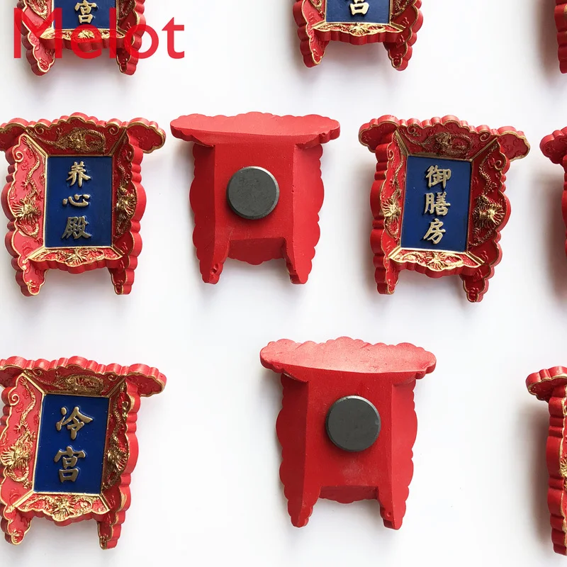 

China Palace Museum Brand Beijing Scenic Spot Tourist Souvenir Resin Three-Dimensional Magnetic Refridgerator Magnets Magnet