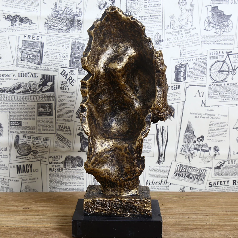 Смола тишина золото абстрактная Современная Скульптура искусство скульптура