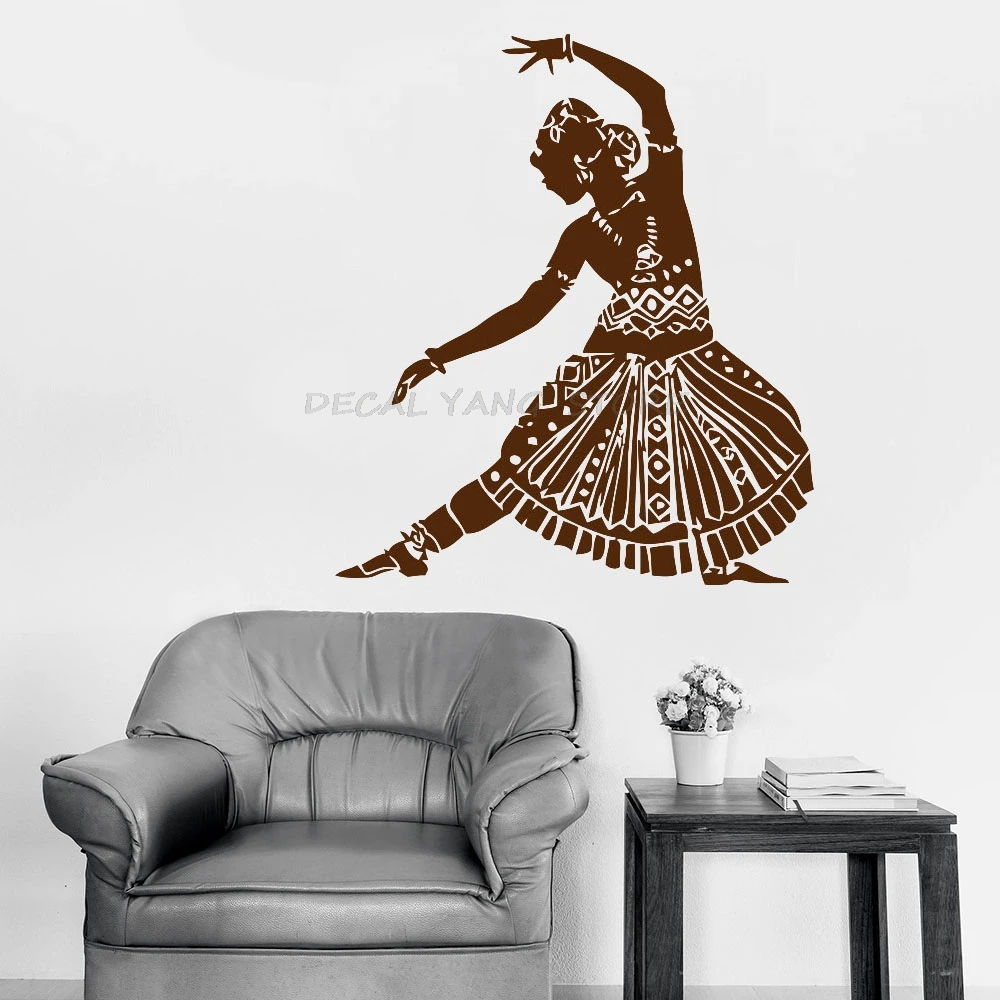 Индийская Женская Наклейка на стену Национальный стиль девушка танцор