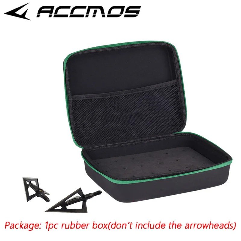 1Pc Archery Broadheads Box Portable Rubber Storage Arrowheads Case Protector Bow Arrow Accessories | Спорт и развлечения