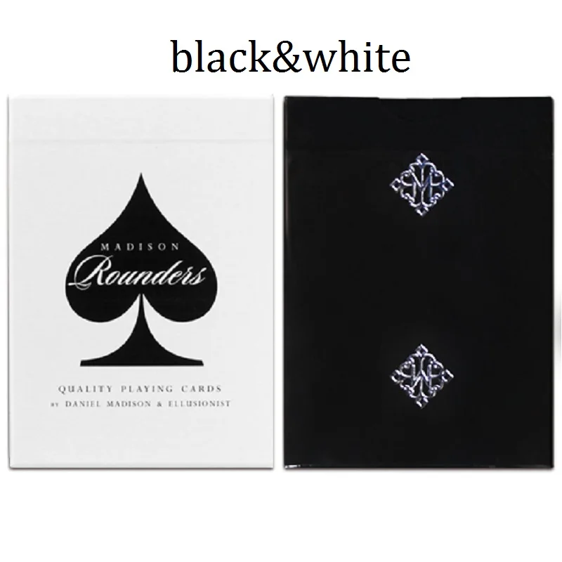 

2 Decks Ellusionist Madison Rounders Black&White Playing Cards USPCC Collectable Poker Magic Card Games Magic Tricks Props