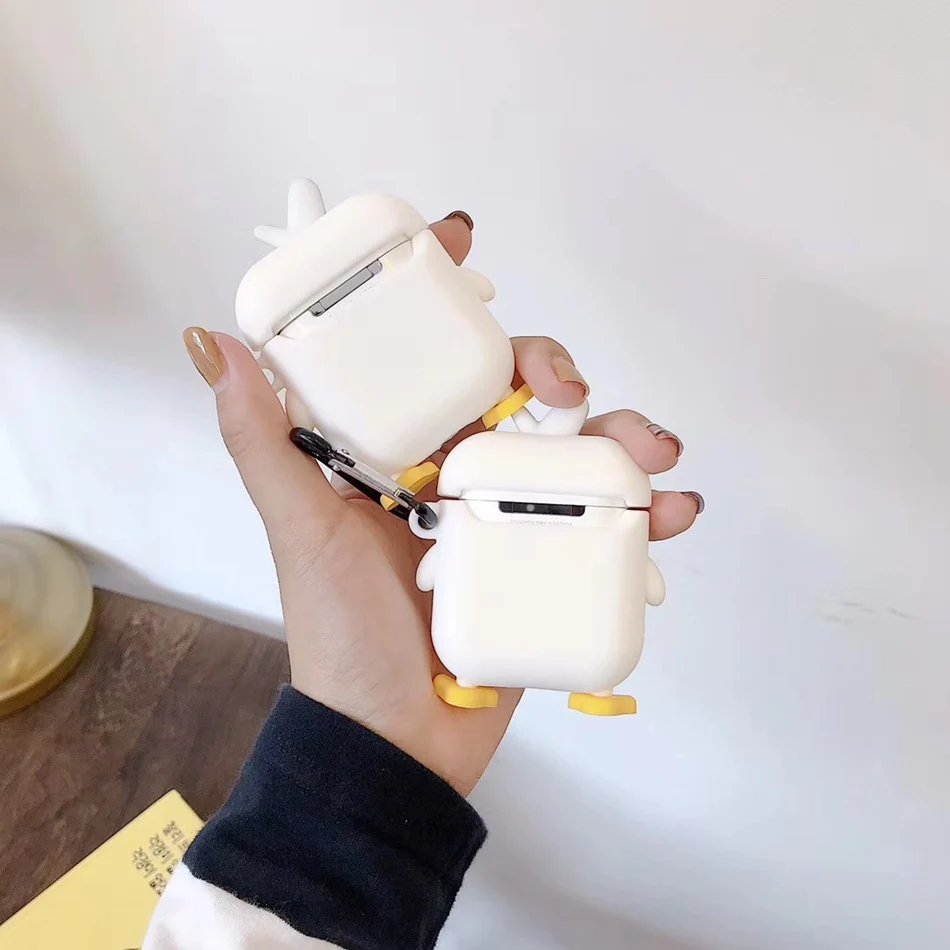 Чехол для Airpods с милым мультяшным рисунком, чехол для наушников s для Apple Airpods 2, фруктовый клубничный персик, чехол для наушников, наушники с кольцом