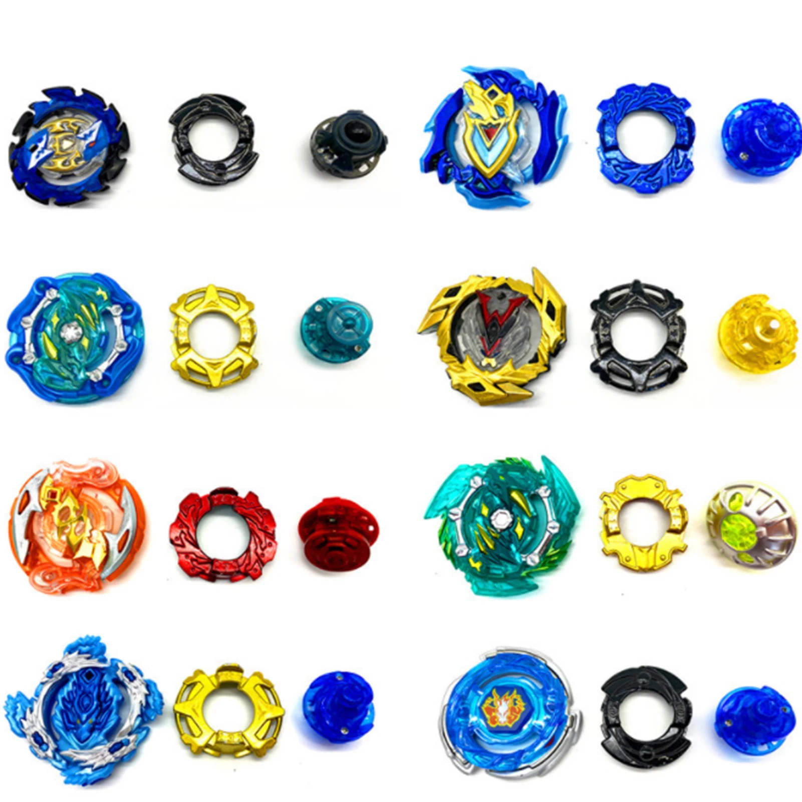 

8Pcs/Set Spinning Top Toolbox Set Plastic Spinning Top Toys No Launcher Toys For Children Boys Gift Gyro
