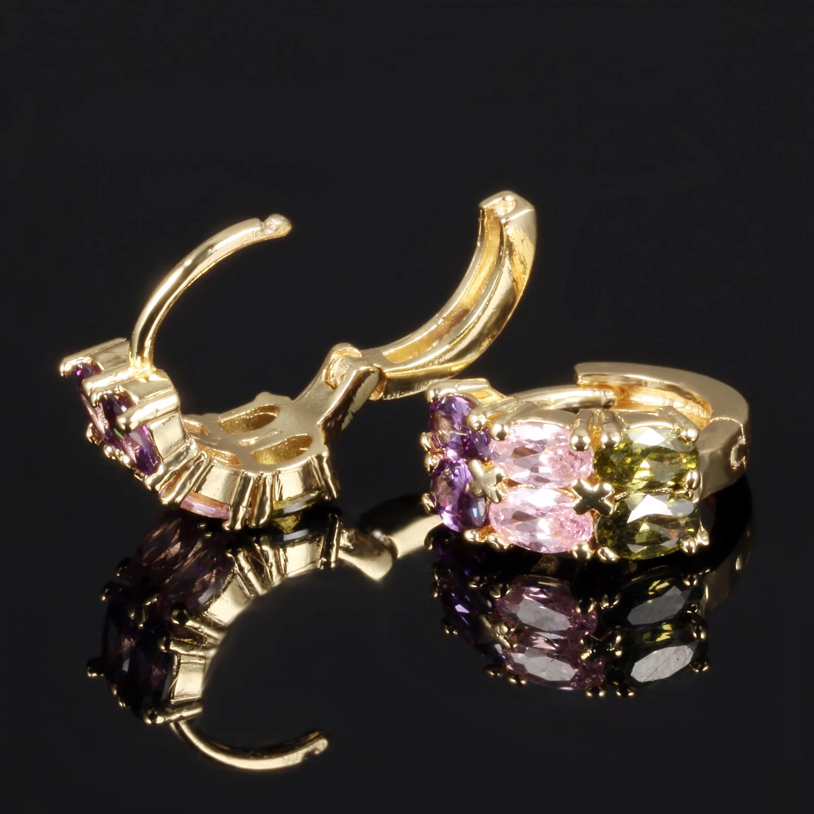 Классические Модные Цветные циркониевые серьги Hemiston для девочек и женщин