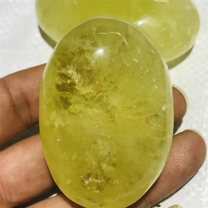 

1pcs natural Brazillian Topaz citrine yellow quartz crystal rock rough palm stone healing energy stone