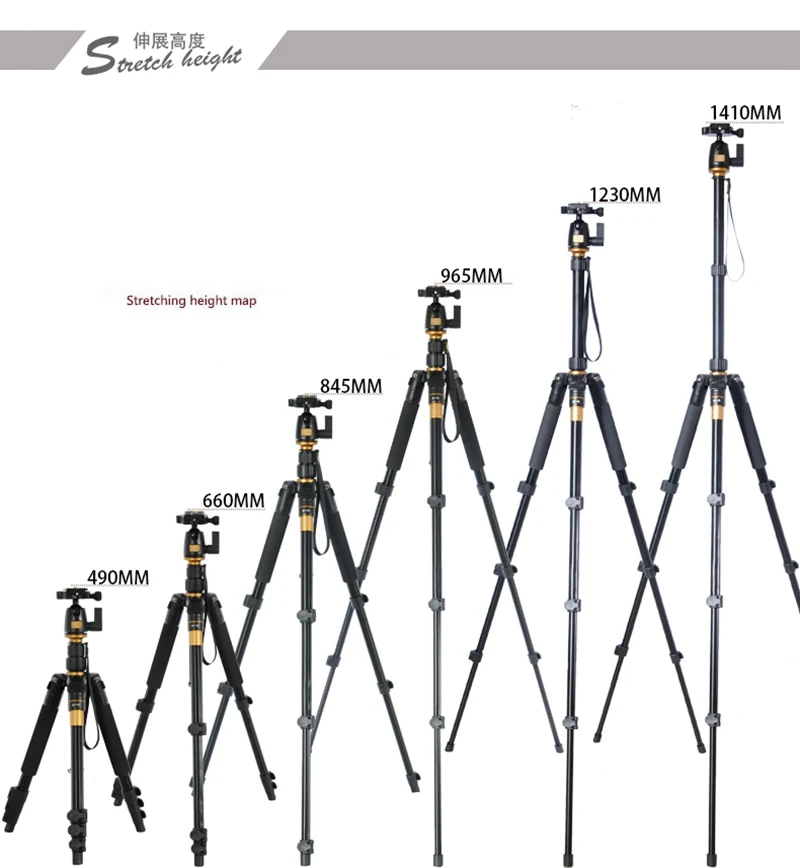 

Pro Q555 SLR camera tripod portable and lightweight travel photography monopod Q-555 head Variable Alpenstock FREE SHIPPING