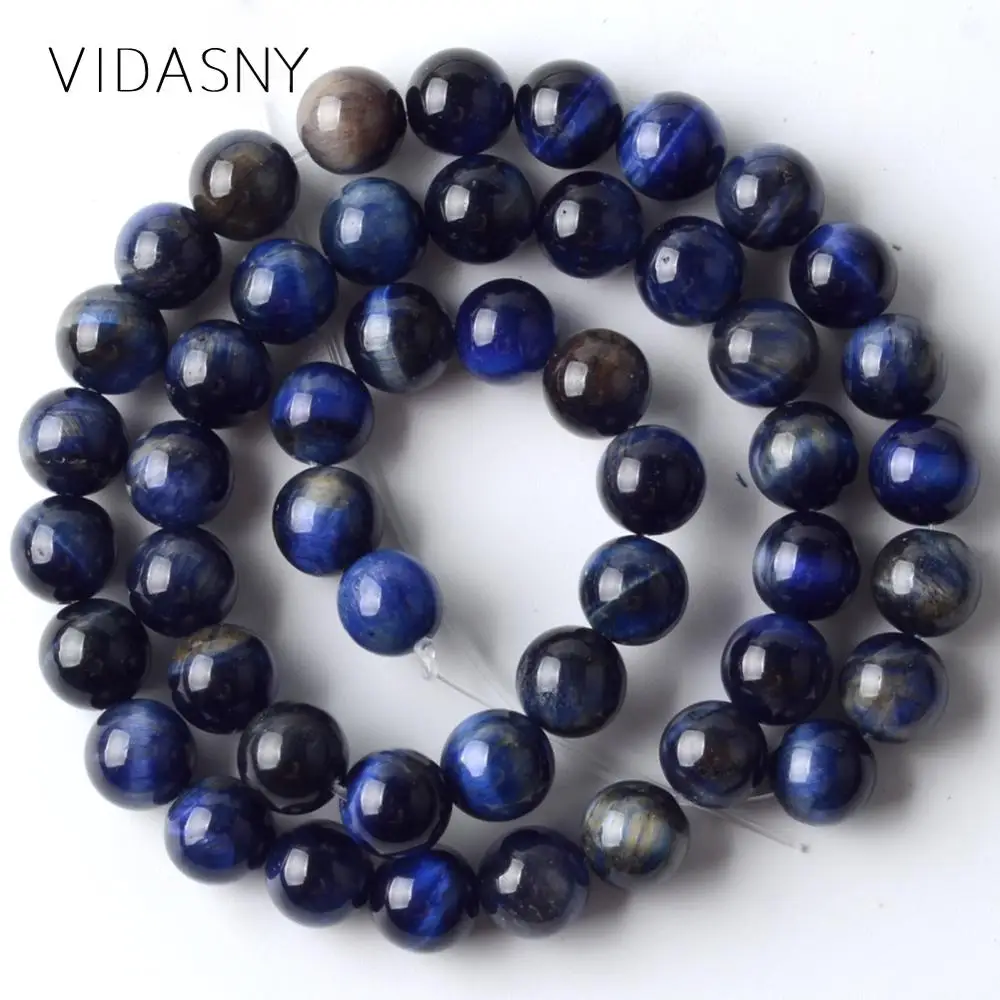 Бусины из натурального камня круглые бусины с отверстием под Лазурит синий