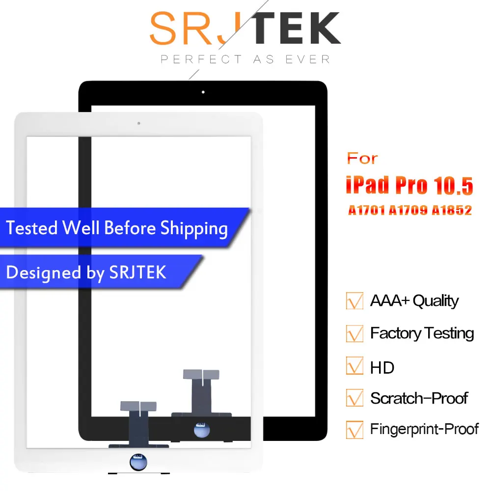 

10,5 "сенсорный экран Экран для iPad Pro 10,5 Digirtizer Сенсор стекло Панель A1701 A1709 A1852 сенсорный Экран Замена для iPad Pro 10,5