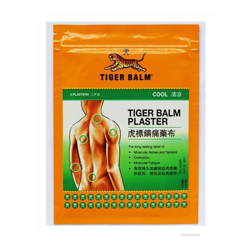 27 Sheets Tiger Balm Plaster Patch / Tiegao, Medicated Pain Relief, Plaster -COOL, Relief of Muscular Aches and Pains 10 x 14 cm