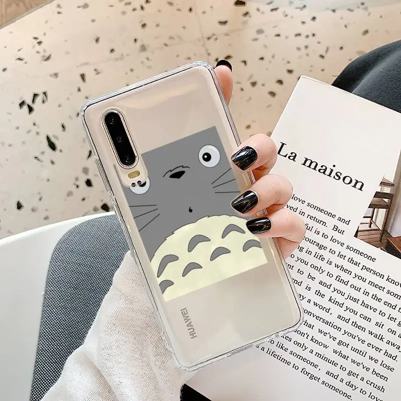 

Cartoon Studio Ghibli Totoro Phone Case Transparent for Samsung A71 S9 10 20 HUAWEI p30 40 honor 10i 8x xiaomi note 8 Pro 10t 11