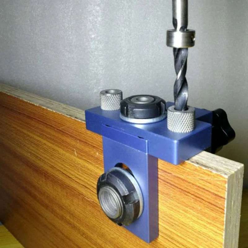 8/10/15Mm 3 in 1 Drilling Locator Guide Kit 2 Tenon Hole Puncher Woodworking Joinery High Precision Dowel Jigs | Инструменты
