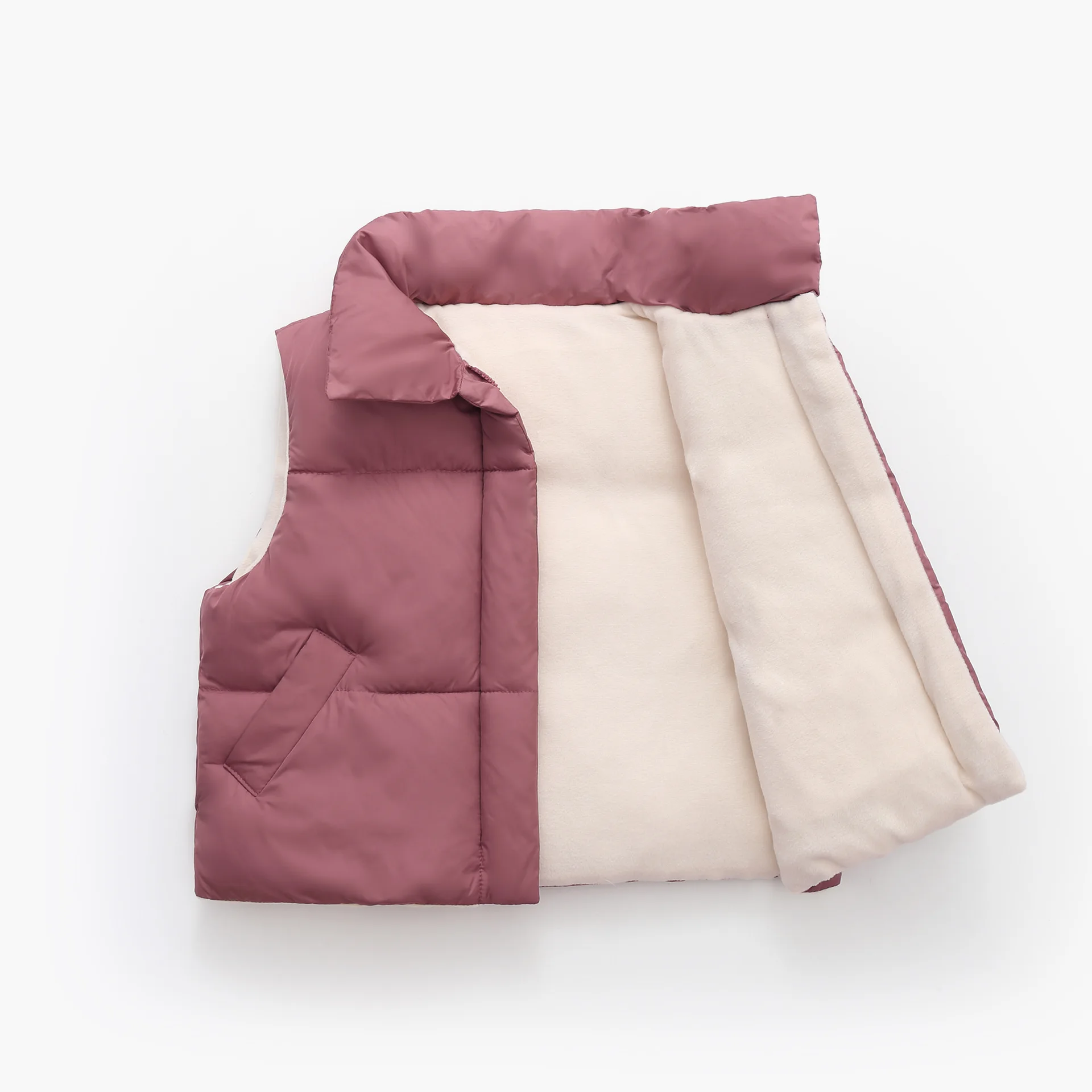 

2020 Autumn and Winter New Children 's Down Cotton Vest Fleece -Lined Thickened Cotton Vest