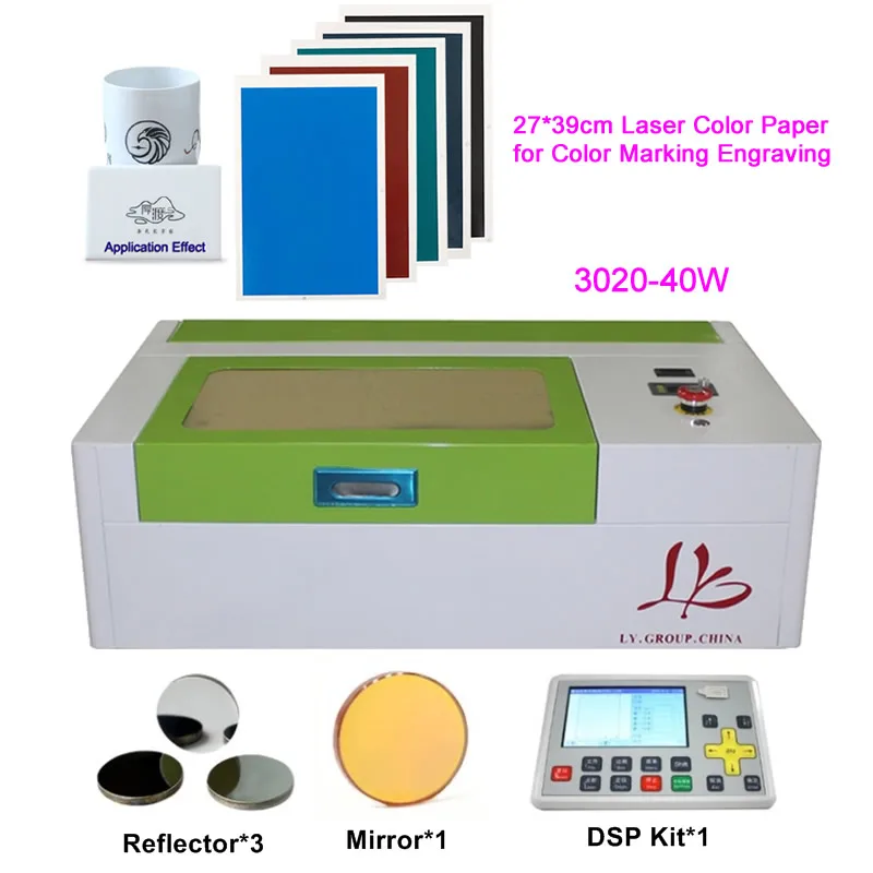 

LY Mini Laser 3020/2030 40W CO2 Laser Engraver Engraving Cutting Machine Kit with LCD Control Panel and Honeycomb Board USB port