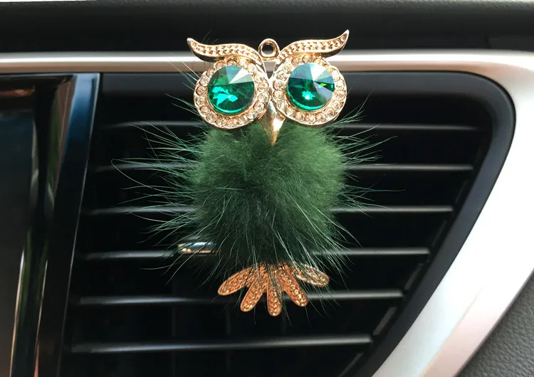 Алмазный мех Сова автомобильный освежитель воздуха Авто выход духи клип приятный аромат автомобильный диффузор Bling автомобильные аксессуары Интерьер Декор подарки