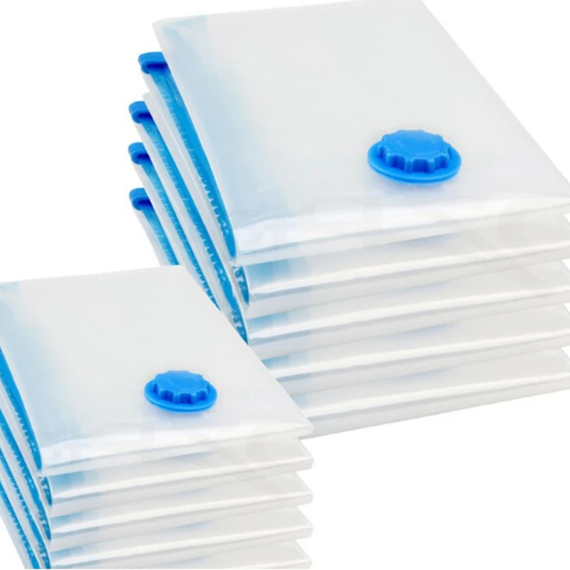 Вакуумный пакет для хранения одежды одеял с клапаном складной сжатый органайзер