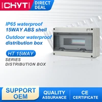 ht 15way pc plastic electrical waterproof rainproof min mcb switch junction box outdoor panel mounted distribution box