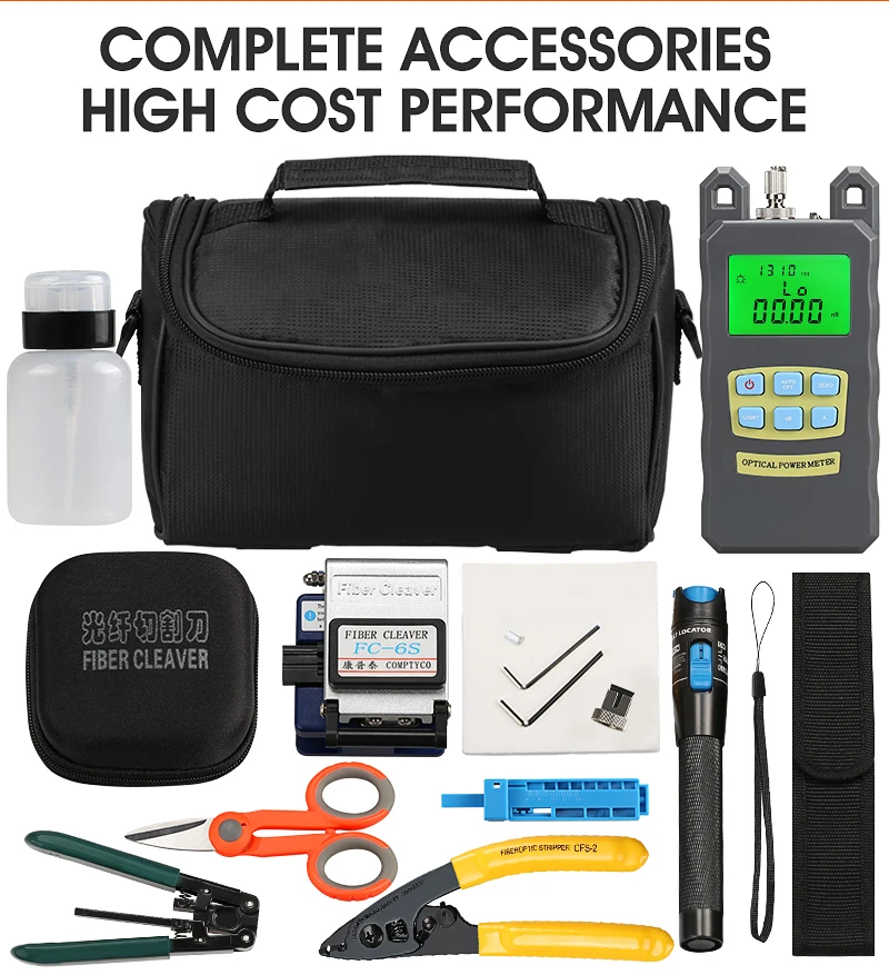 Набор инструментов для оптоволокна FTTH с плоскогубцами зачистки скалывателем