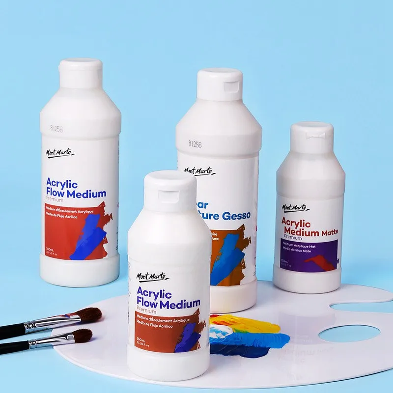 Mont Marte акриловая краска средний глянец силиконовое масло белая текстура Gesso