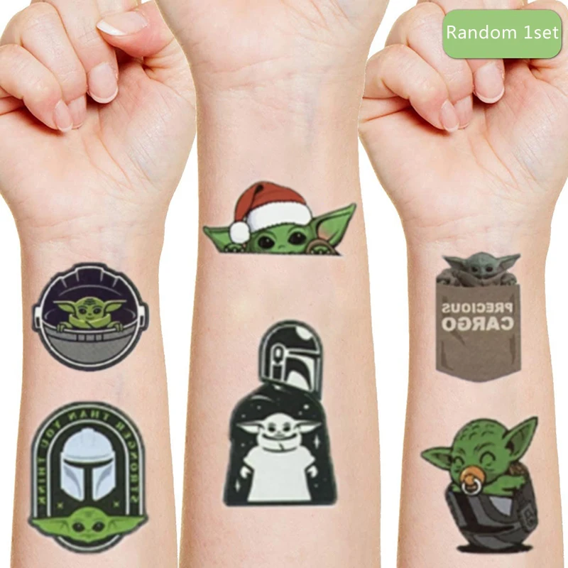 

Yoda baby Disney original Tattoo stickers random 1PCS action figure Star Wars child Cartoon boys girls Christmas birthday gifts