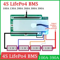 4s 12v 100a 130a 200a 260a 300a 390a bms cell lifepo4 lithium battery protection board balance motorcycle car start rv inverter
