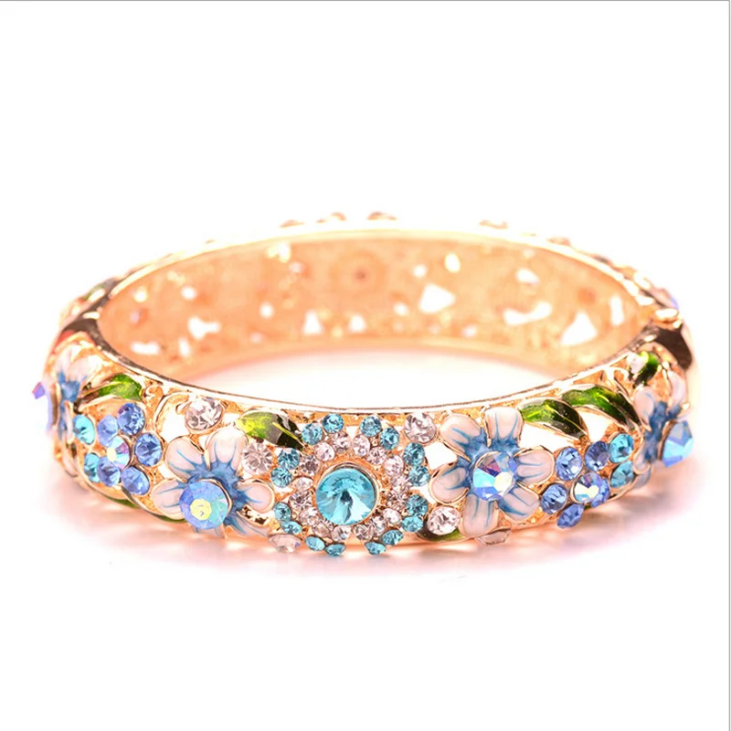 Новый браслет в стиле ретро с изображением благородных пустых роз разноцветный